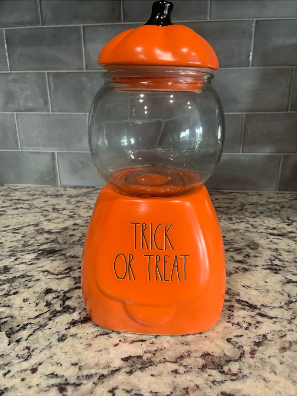 Rae Dunn Halloween Gum Ball Candy Canister- EUC